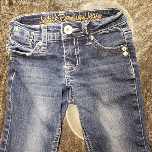 Justice dark super skinny jeans